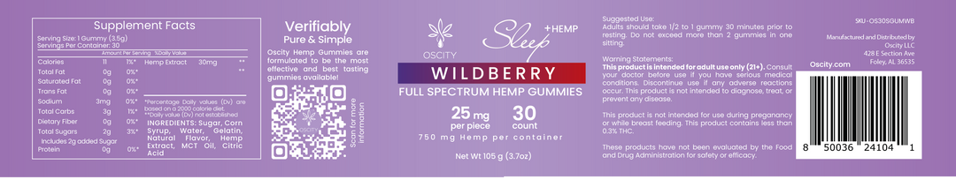 Wildberry Sleep Gummies Hemp