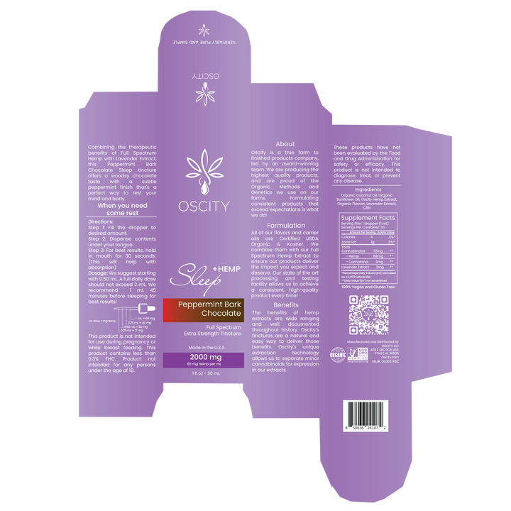 Peppermint Bark Chocolate Sleep Hemp Oil